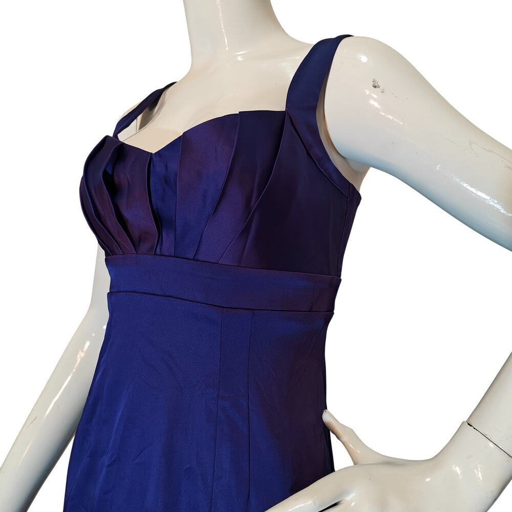 Calvin Klein Purple Sheath Dress Pleated Bodice Size 2 - Picture 2 of 6
